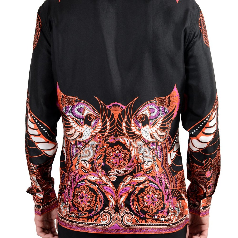 Versace Collection "Trend" Silk Graphic DressShirt - Picture 7 of 8